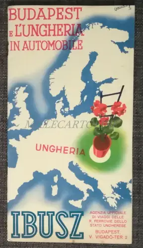 BUDAPEST UNGARN IM AUTO - Tourist Broschüre Rennen Torpedo Karten IBUSZ