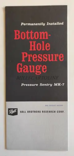 KUGEL - Unterlochmanometer Werbebroschüre