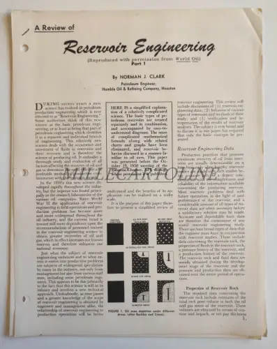 EINE REZENSION DER RESERVOIRTECHNIK - Von Norman J. Clark