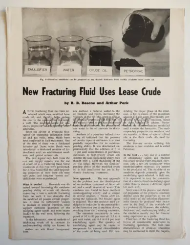 NEUE BRUCHFLÜSSIGKEIT VERWENDET LEASE ROH - Von RB Rosene & A Park Werbeblatt 