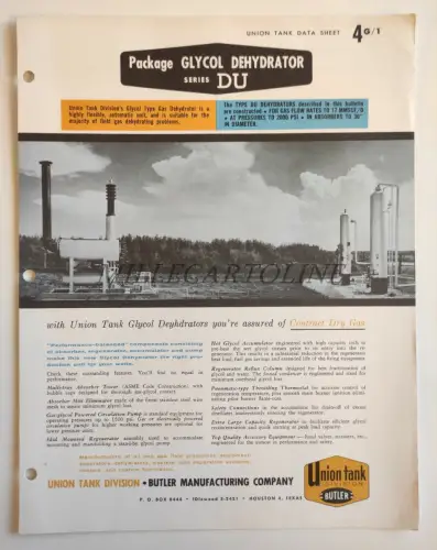 UNION TANK DIVISION BUTLER - Paket Glykol Dörrautomat Werbung Houston Texas