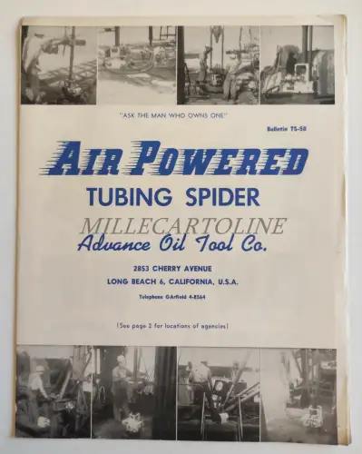 ADVANCE OIL TOOL CO. - Air Powered Tubing Spider Brochure Long Beach California