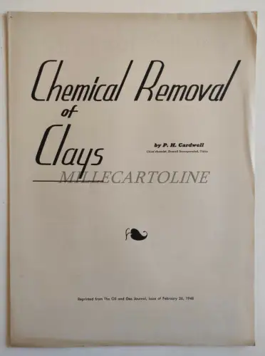 CHEMISCHE ENTFERNUNG VON TONEN - Per P.H. Cardwell, Nachdruck aus Oil & Gas Journal 