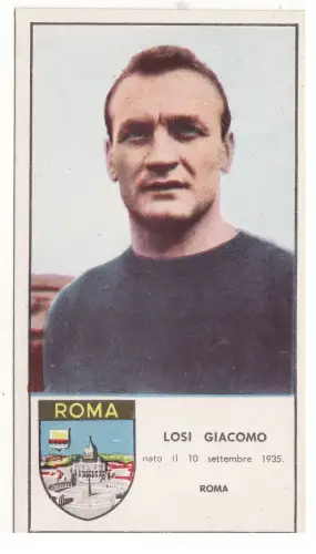 #FUSSBALL: LOSI GIACOMO - Rom - KARTONFIGUR 60er Jahre