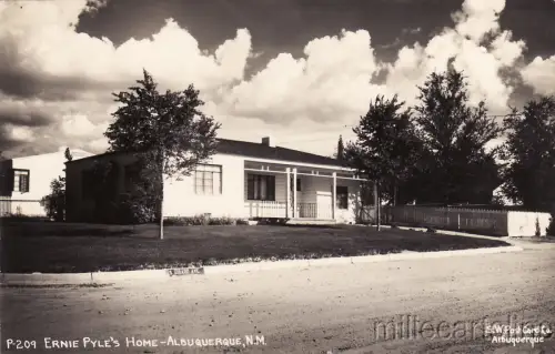 * ALBUQUERQUE - Fotopostkarte - Ernie Pyle's Home