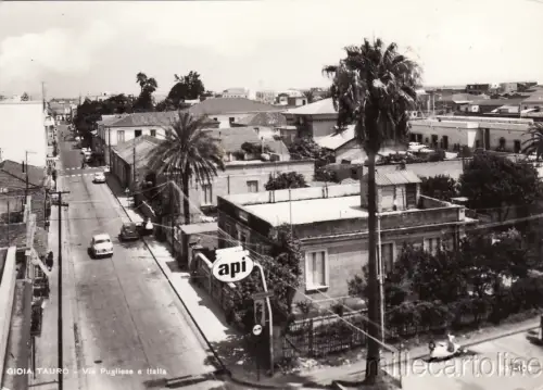 * GIOIA TAURO - Via Pugliese e Italia - Benzin API, Vespa 1966