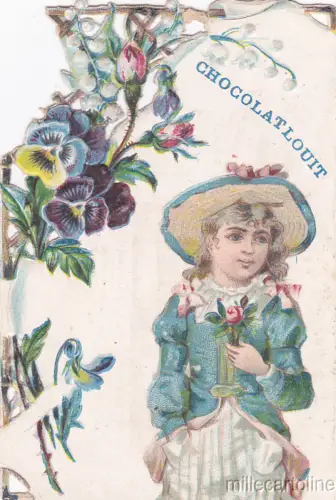 * VICTORIAN TRADE CARD - Bordeaux, Chocolat Louit Freres & Co., In Relief (1)