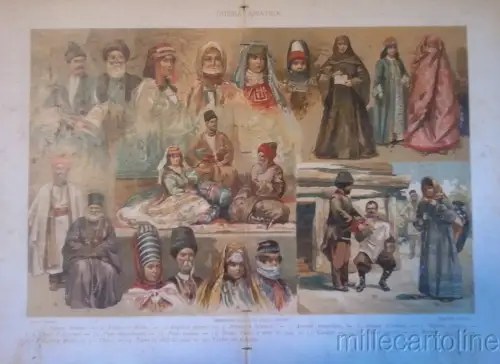 * ASIATISCHES RUSSLAND - Lithographie Ed.Vallardi - Kostüme 1900