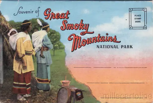 * INDIAN - Souvenir of Great Smoky Mountains National Park - 18 Ansichten