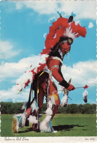 * INDIANER - Kriegstanz, Indianer im vollen Kleid