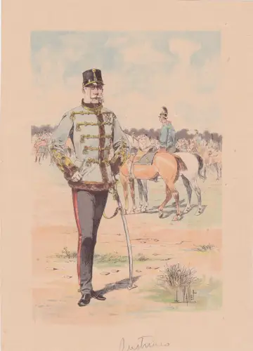 * L.VALLET - Lithographie - Österreichischer Soldat