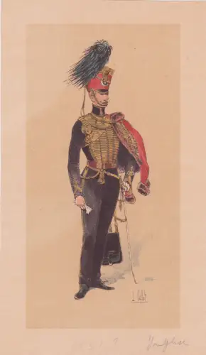 * L.VALLET - Lithographie - Englischer Soldat