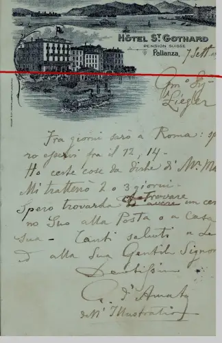 #PALLANZA: HOTEL St. GOTTHARD - 1896
