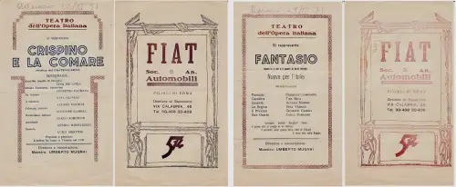 #ROM-THEATER DER OPERA- 2 PLAKATE FÜR Oper CRISPINO E FANTASIO