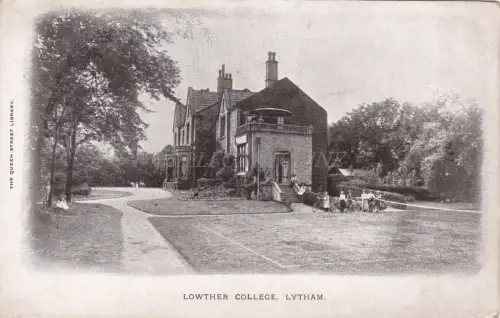 ENGLAND - Lowther College, Lytham, Postkarte 1903