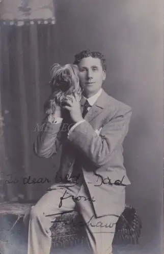 ENGLAND - Douglas, I.O.M., Junger Mann mit Hund, Fotopostkarte 1907