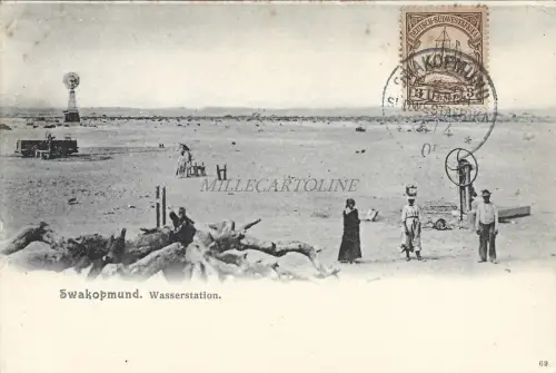 NAMIBIA - Swakopmund - Wasserstation DSWA Deutsch Südwest Afrika 1905 Postkarte