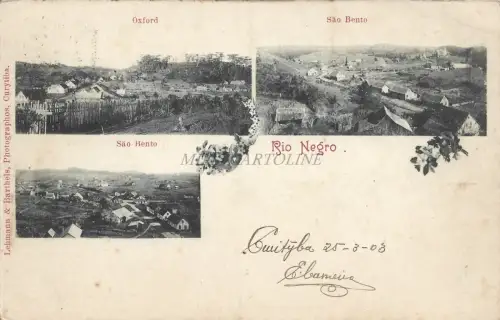 BRASILIEN - Rio Negro (Oxford, Sao Bento) Curityba 1903 Postkarte Lehmann&Barthels