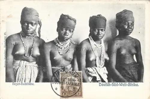 NAMIBIA - Neger Ethnic Nude DSWA Deutsch Sudwest Afrika - Windhuk 1905 Postkarte