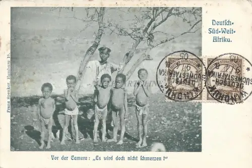 NAMIBIA - Vor der Kamera DSWA Deutsch Sudwest Afrika - Windhuk 1905 Postkarte