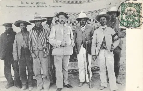 NAMIBIA - Farmer, Wittbois DSWA Deutsch Sudwest Afrika - Windhuk 1905 Postkarte