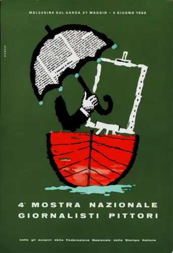 #Werbung - 4. NATIONALE AUSSTELLUNG JOURNALISTEN MALER - 1960