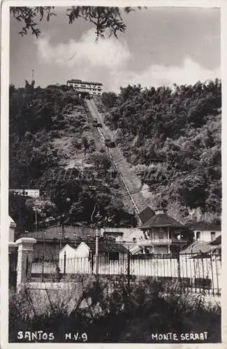 BRASILIEN - Santos, Monte Serrat, Fotopostkarte