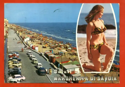 MARGHERITA DI SAVOIA (BARI ORA BAT), GRUSS MIT MÄDCHEN IM BIKINI, 1975 m