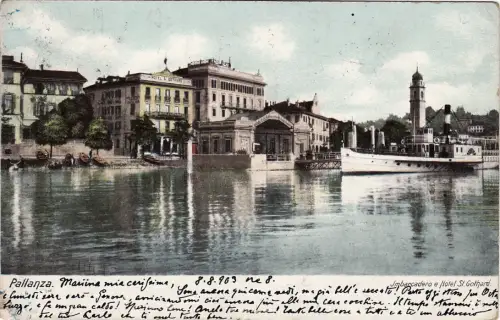 #PALLANZA: ANLEGESTELLE UND HOTEL ST. GOTHARD