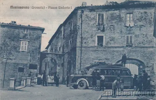 * MONTEMERANO - Fraz.Marciano - Piazza Umberto I, Corriera 1940