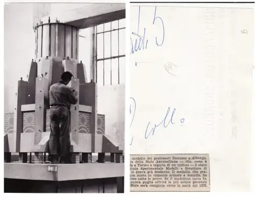 #TURIN: FOTO - DAS MODELL DER PROF. DANUSSO UND ALBENGA... MOLE WIRD FERTIGGESTELLT..