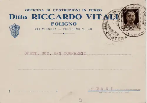 #FOLIGNO: Kopf - DITTA RICCARDO VITALI - VIA VIGNOLA - EISENKONSTRUKTIONEN