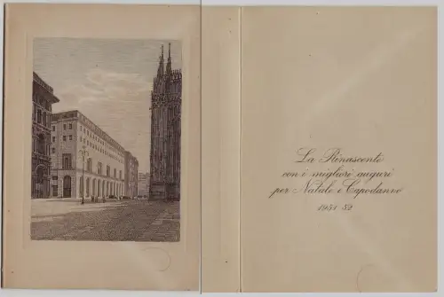 #MAILAND: 1951 - DIE RENAISSANCE - TICKET ZUM ÖFFNEN - WEIHNACHTS- UND NEUJAHRSWÜNSCHE