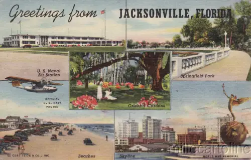 * JACKSONVILLE - Ansichten - Camp Blanding Italian Mail to Chicago 1942