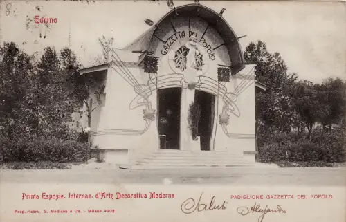 #TURIN 1902-1. AUSSTELLUNG. D'ARTE DECORATIVA-PAD. GAZZETTA...- ED. MODIANO.4903