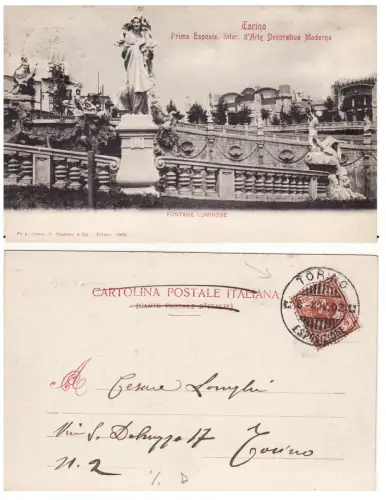 #TURIN 1902-1. AUSSTELLUNG. DEKORATIVE KUNST - LEUCHTENDE BRUNNEN - ED. MODIANO.4900
