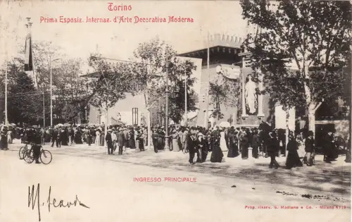 #TURIN 1902-1. AUSSTELLUNG. DECORATIVE ART - HAUPTEINGANG - ED. MODIANO.4719