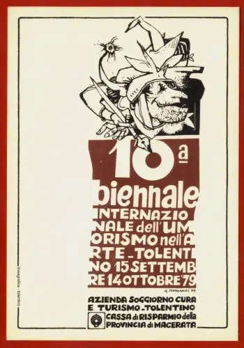 TOLENTINO MACERATA, 10^ BIENNALE HUMORISMO NELL'ARTE, 1979 m