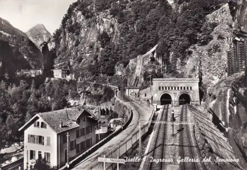 #ISELLE: EINGANG SIMPLONTUNNEL AUF DER RÜCKSEITE ABKÜRZUNG AMATEURFUNK - DOMODOSSOLA