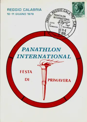 #REGGIO CALABRIA: 1978 - FRÜHLINGSFEST - PANATHLON INTERNATIONAL