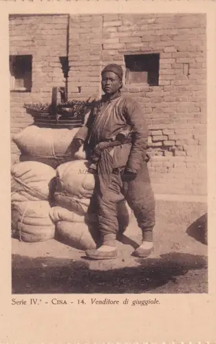 CHINA - Juwelverkäufer (Jujube Seller) 1920 Missions Postcard