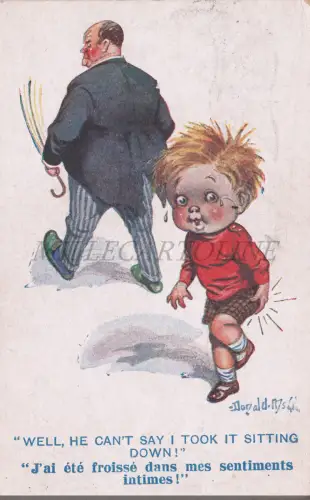 DONALD MCGILL - Nun, er kann nicht sagen, dass ich es im Sitzen genommen habe, Postkarte 1921