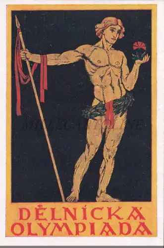 DELNICKA OLYMPIADA V PRAZE - Tschechien, Postkarte 1921