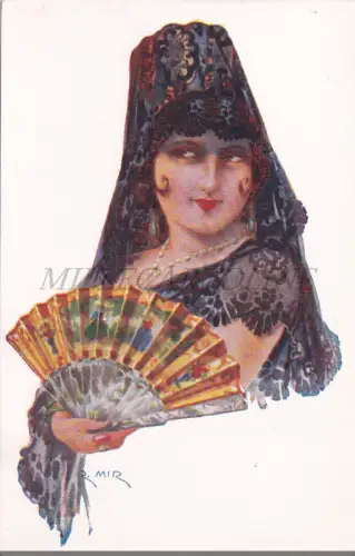 R. MIR - Mädchen im spanischen Kostüm, Postkarte 7