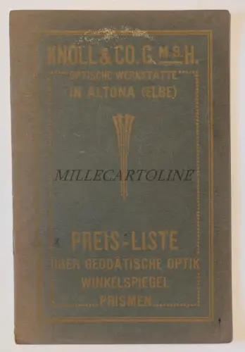 KNOLL & CO. OPTISCHE WERKSTATT IN ALTONA (ELBE) - Preisliste mit Abbildungen