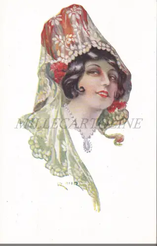 R. MIR - Mädchen im spanischen Kostüm, Postkarte 2