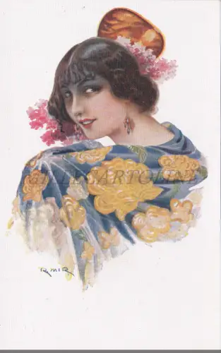 R. MIR - Mädchen im spanischen Kostüm, Postkarte 5