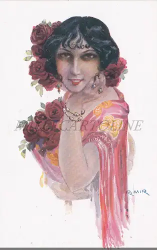 R. MIR - Mädchen im spanischen Kostüm, Postkarte 4