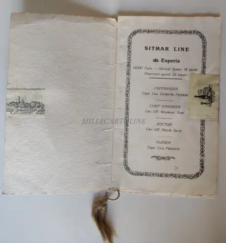 NAVIGATION - Sitmar Line - SS Esperia Programm 1931