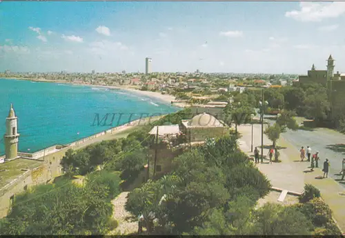 PALÄSTINA - Altes Jaffa mit Blick auf das moderne Tel Aviv, Postkarte